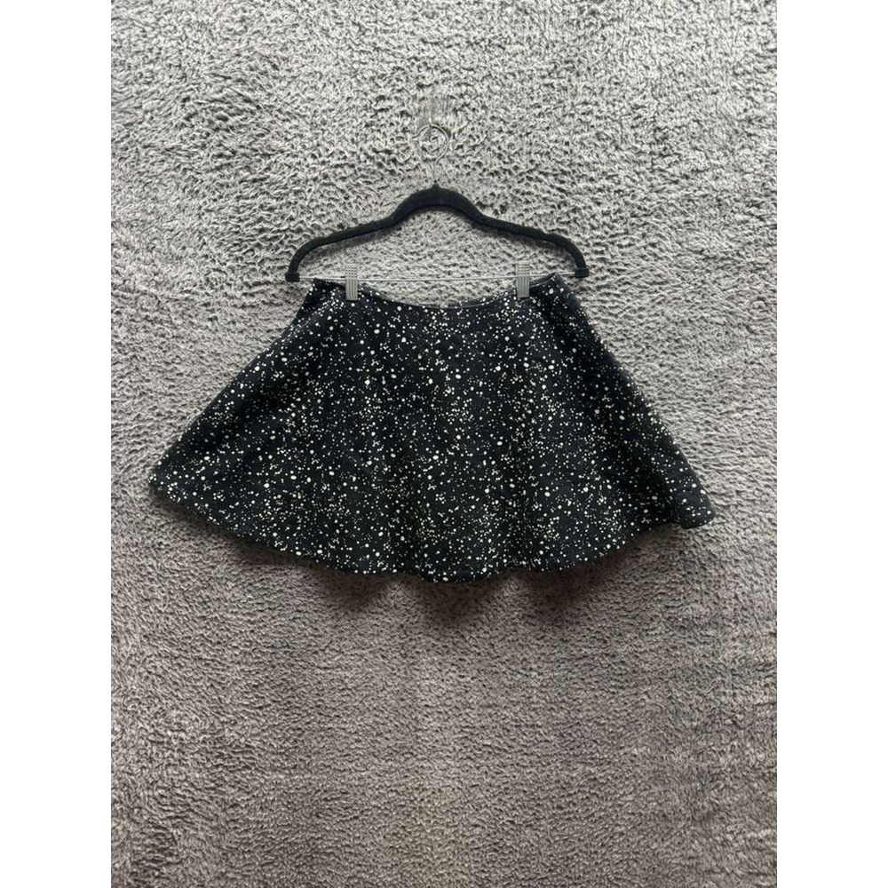 Kate Spade Saturday Night Sky Cotton A-Line Mini Skirt Black Womens Size 6